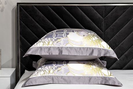 Комплект наволочек 2шт 70х70 Garda Decor Пионы серый