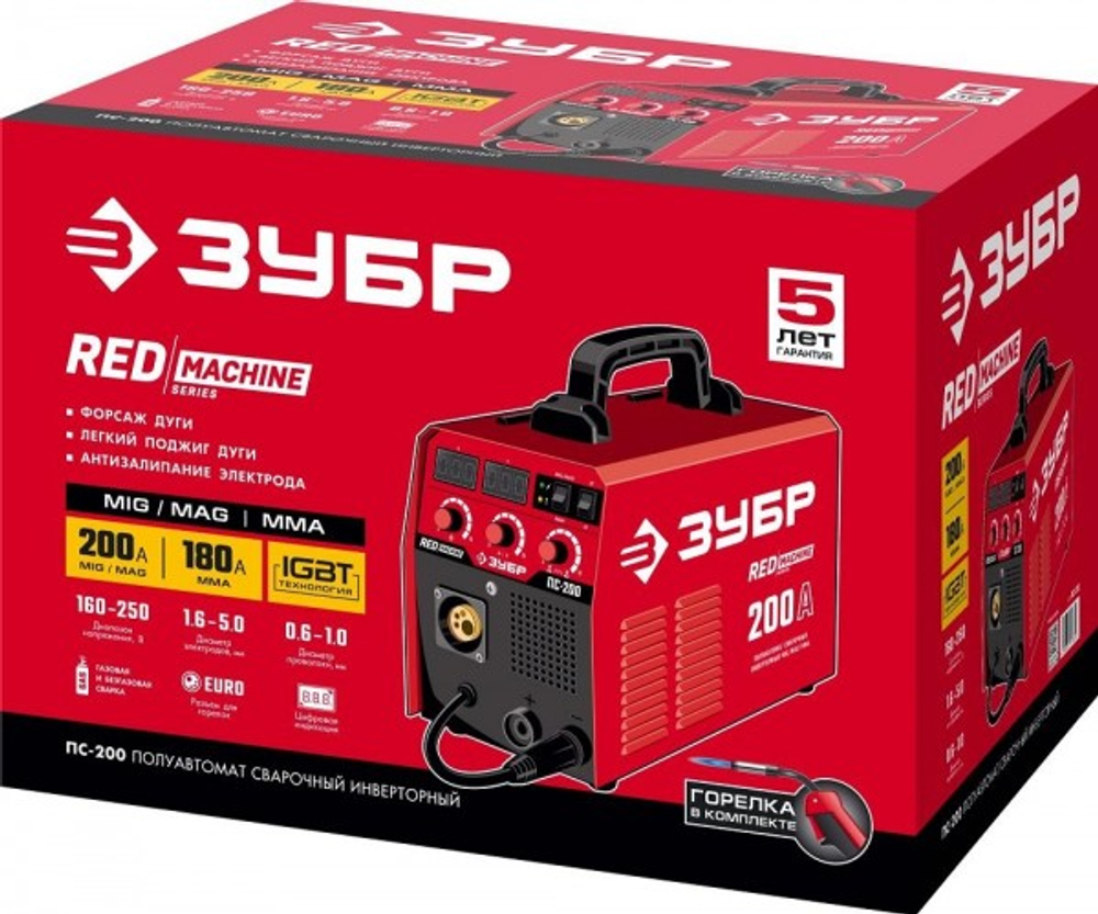 Сварочный полуавтомат ЗУБР МАСТЕР ПС-200 ПС-200