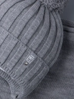 Шапка для мальчика осенняя вязаная и снуд