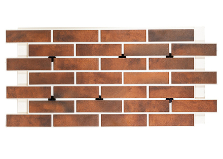 Клинкерная фасадная термопанель ЭППС Retro brick Chili 1150x540