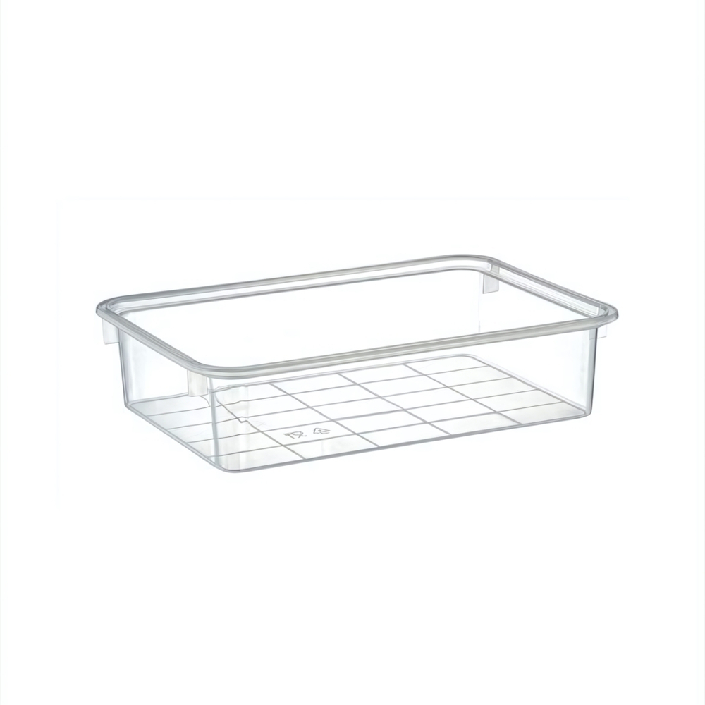Лоток прямоугольный прозрачный 0,9 л. 184*128*52