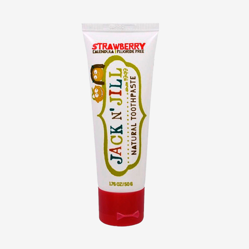 Jack N jill natural toothpaste strawberry 50g (натуральная зубная паста с органической клубникой).
