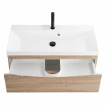 Тумба с раковиной Belbagno MARINO 80 2C-SO/BB800/450-LV-MR-AST Rovere Bianco