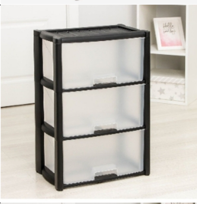 Комод 3-х секционный «Колорит», цвет чёрный