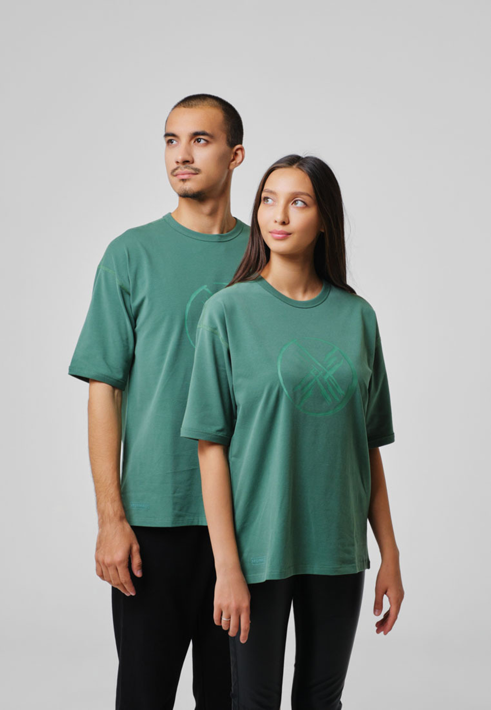 Футболка оверсайз Shanyraq OLIVE (ONLY ONLINE)
