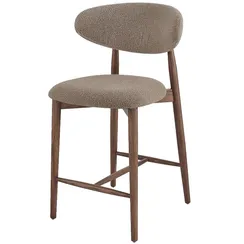 Полубарный стул Holmes, 65 см, бежевый, ножки орех