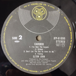 Винтажная виниловая пластинка LP Elton John Caribou (Japan 1974) (Obi Copy)