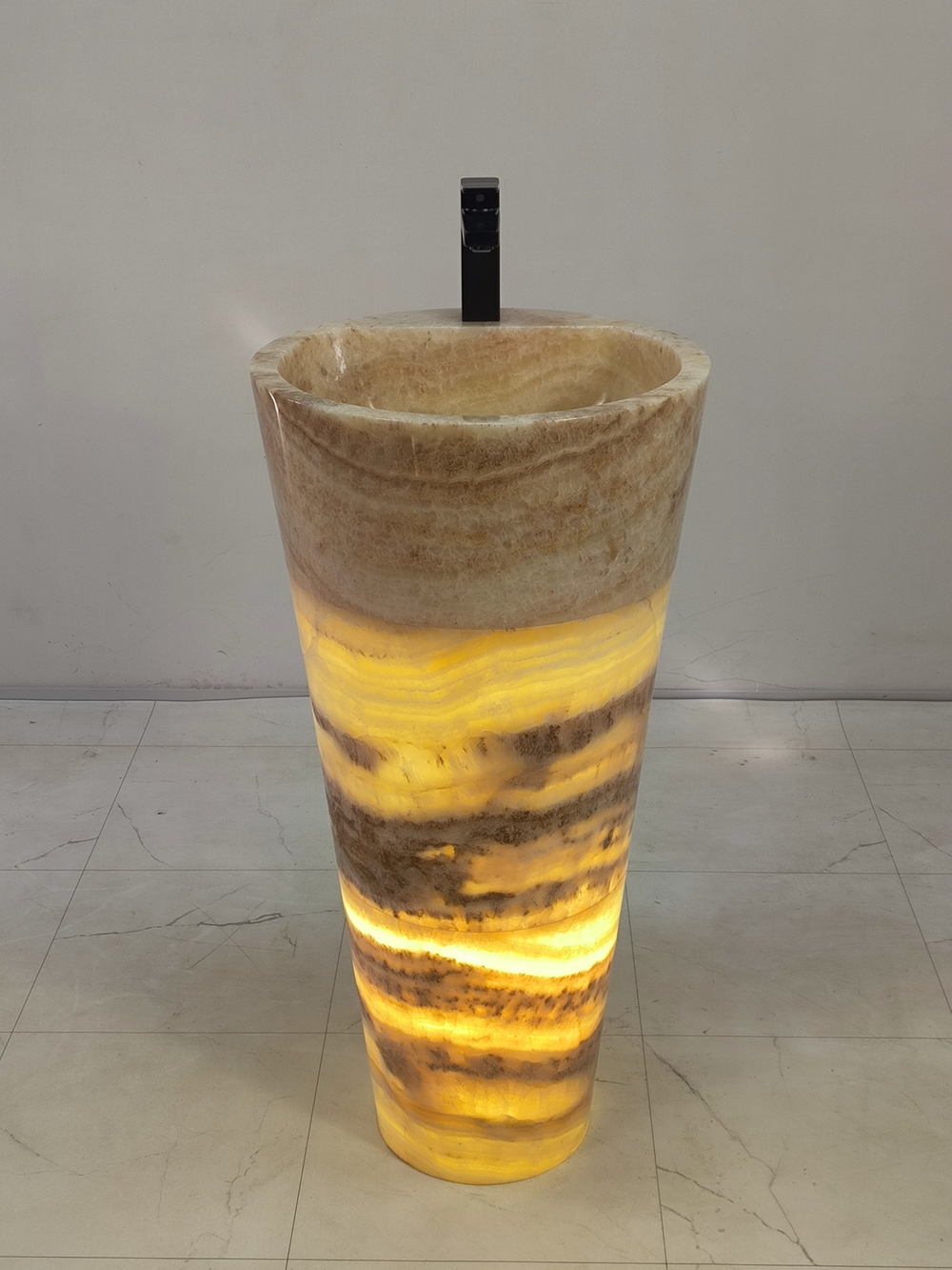 Раковина напольная из оникса Yellow ON-61357 (45*45*90)