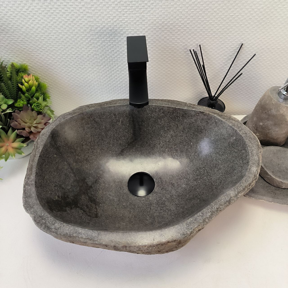 Раковина из речного камня RS-63321 (49*36*16) 0122