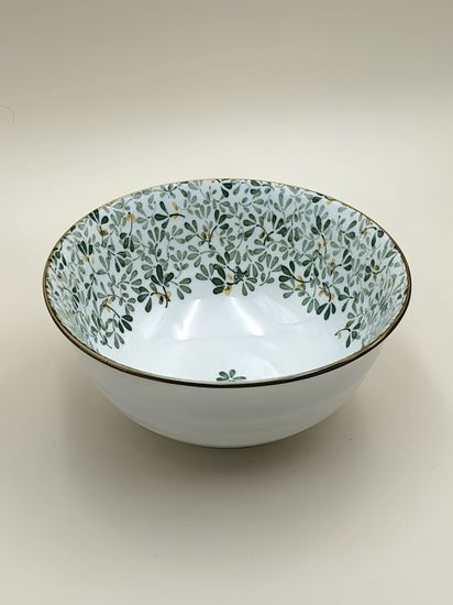 Салатник 20х9,5 см. "Япония" зеленый декор