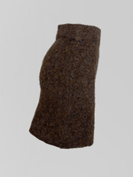 Костюм 6188 плюшевый из кардигана и юбки с золотыми пуговицами