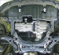 Защита картера Двигателя, КПП. 2 мм, Сталь. для Honda Airwave 2004-2008 MOTODOR.00821