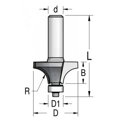 Фреза WPW RW02003 радиусная R2 D16,7