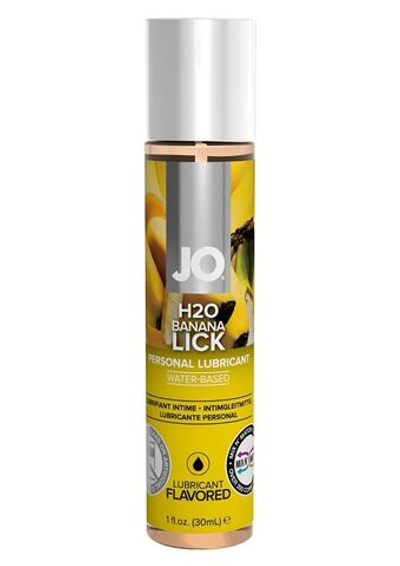 Смазка с ароматом банана JO Flavored Banana Lick - 30 мл.