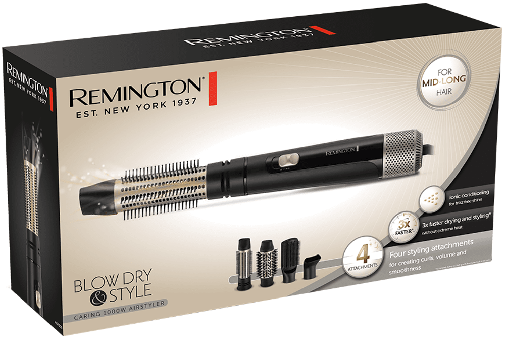 Фен-щетка Remington AS7500 черный/золотой