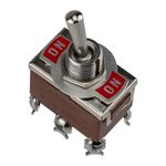 Тумблер 250В 15А (6c) вкл-вкл двухполюсный (KN-202) REXANT (в упак. 1шт.)