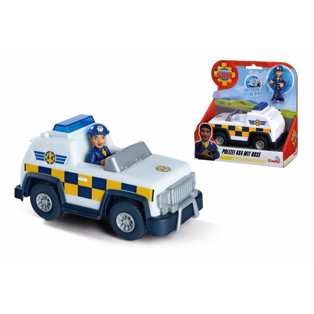 Simba - пожарный Сэм, полицейский джип 4x4 + фигурка розы 9252508