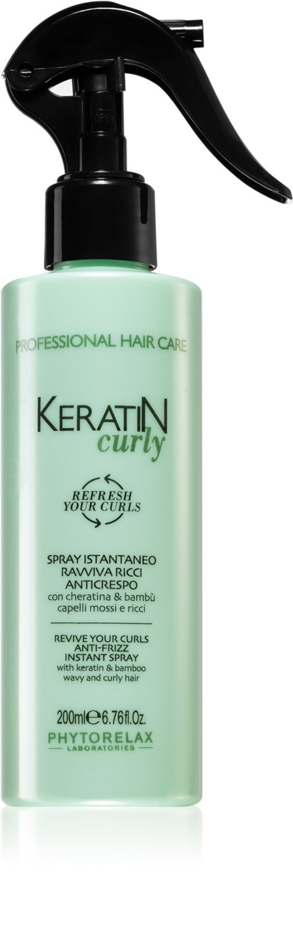 Phytorelax Laboratories Keratin Curly - спрей против пушистости для кудрявых и волнистых волос /   200  ml  / GTIN 8030976028106