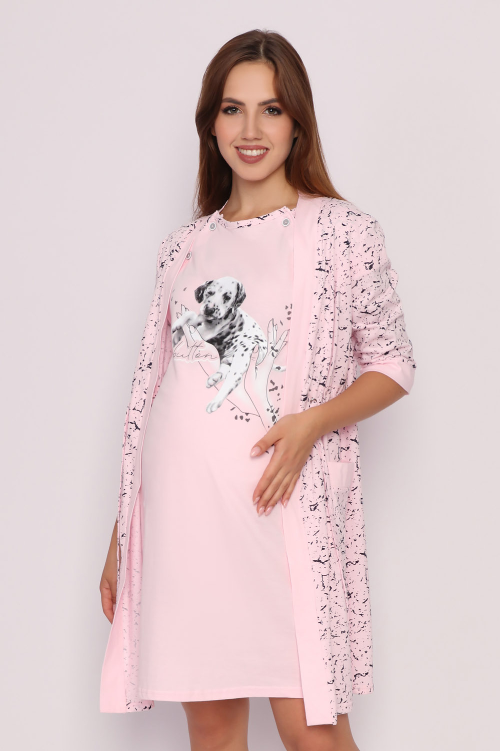 Пижама женская сорочка+халат КЖ 0237