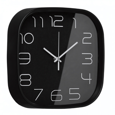 2500-005 Часы настенные квадрат 25х25см, корпус чёрный, "Классика"
