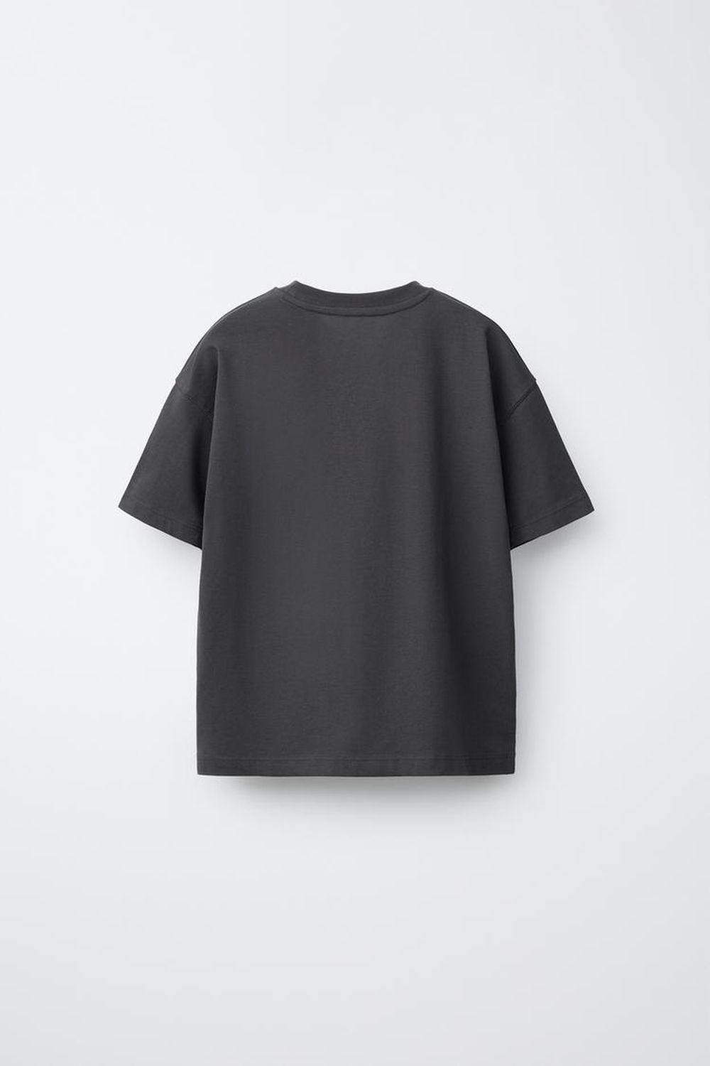 ZARA ФУТБОЛКА С НАДПИСЬЮ, АНТРАЦИТОВО-СЕРЫЙ