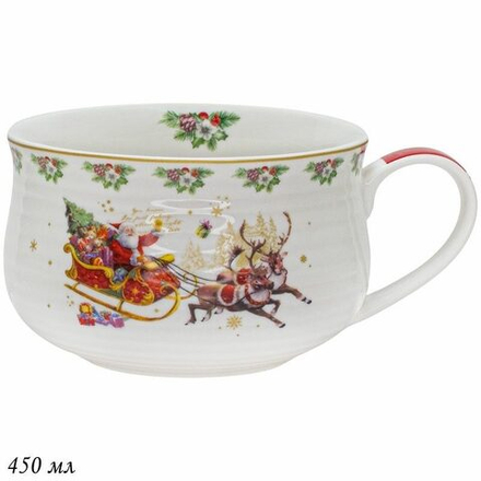 Lenardi 205-296 Бульонница 450 мл НОВЫЙ ГОД в под.уп.(х24)Фарфор