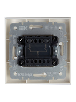 BRITE Выключатель 2-клавишный 10А в сборе ВСР10-2-0-БрЖ жемчуг IEK