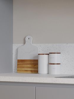 Доска сервировочная Marm, 21,5х33,5 см, белый мрамор/акация