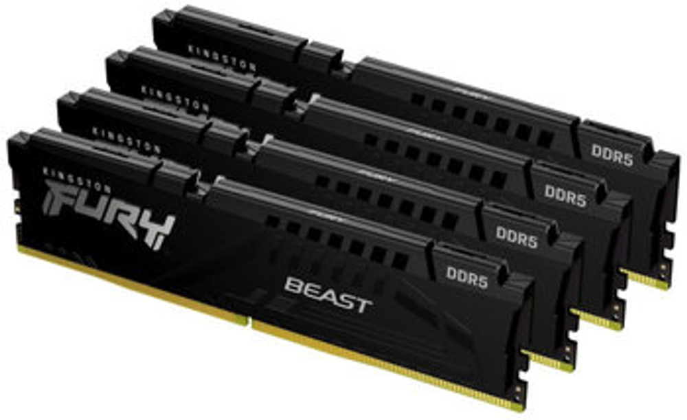 Оперативная память KINGSTON FURY Beast DDR5 128GB 5200MHz CL40 KF552C40BBK4-128