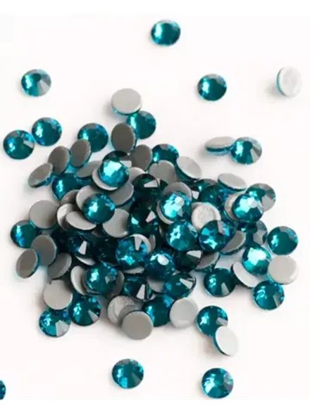 Стразы термоклеевые стекло ss20 Blue Zircon