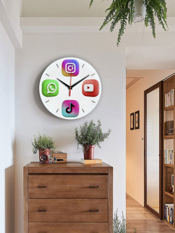 Настенные часы "Ballet Dancer" Modern Wall Clock, 28*28 см, бесшумные. Подарок на день рождения