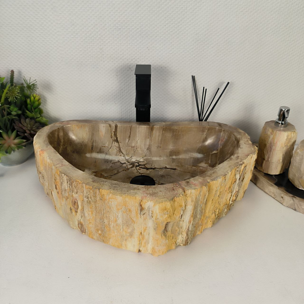Раковина из окаменелого дерева OD-64282 57*37*15 0176