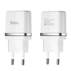 Адаптер питания Hoco C12 Smart dual USB charger Apple&amp;Android (2USB: 5V max 2.4A) Белый