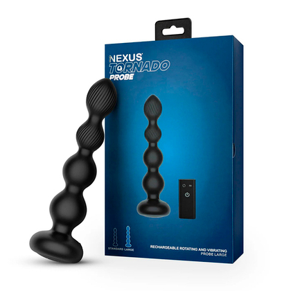 Анальная виброелочка Nexus Tornado Beaded Probe Large с функцией вращения