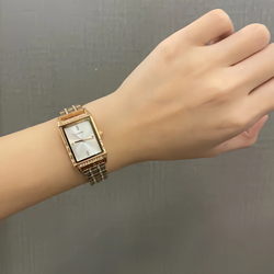 KANGOL Possession Collection Quartz Movement Stainless Steel Watchband Watch Women"s Watch White Dial