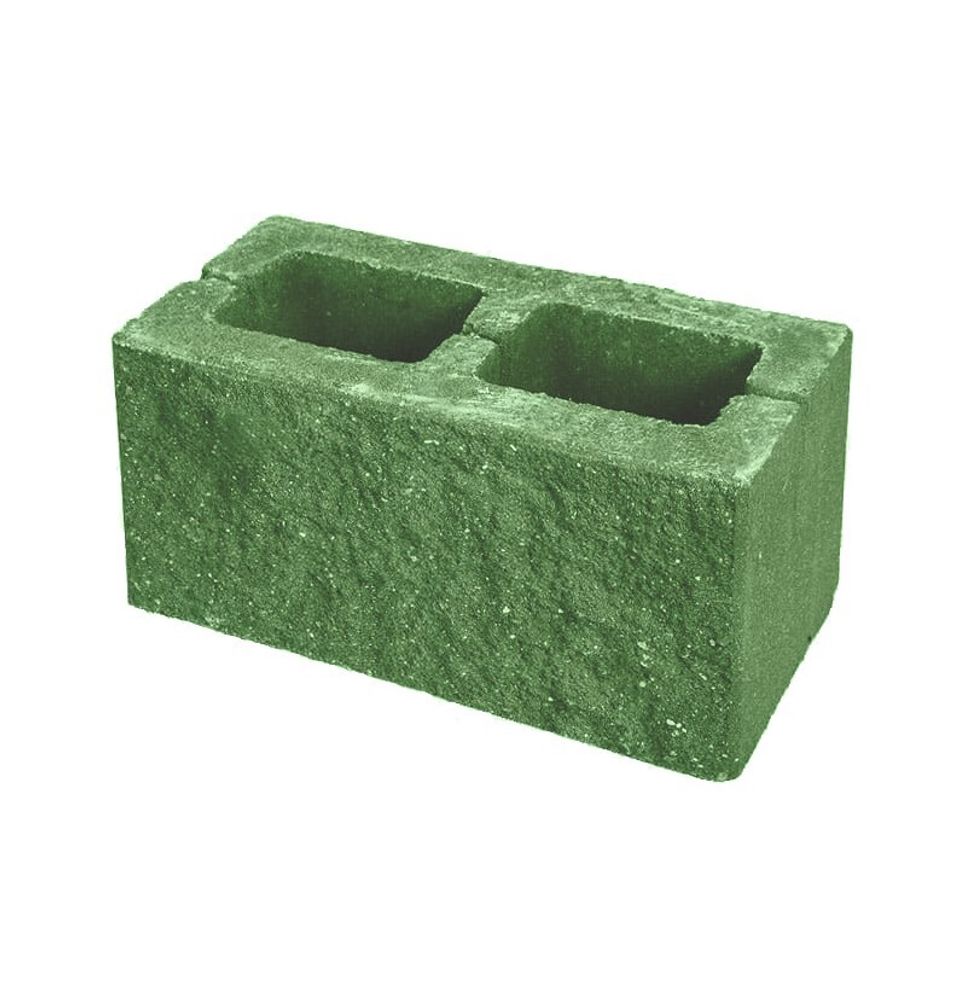 Блок колотый 2-сторонний 390х190х188 мм зеленый