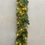 Хвойная гирлянда 180 см с подсветкой встроенной "Парижанка" Литая хвоя