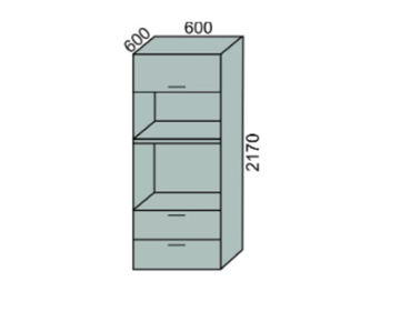 Пенал МАРТА под технику и МВ 2 ящ 600 ПН 60 под МВ