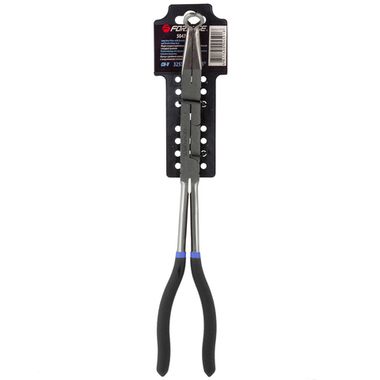 Щипцы с двойным шарнирным механизмом и закругленными губками 45гр. CR-V 13''-325мм (захват 13мм), на пластиковом держателе Forsage F-5047PX4