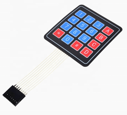 Плёночная мембранная клавиатура 4х4 для Ардуино