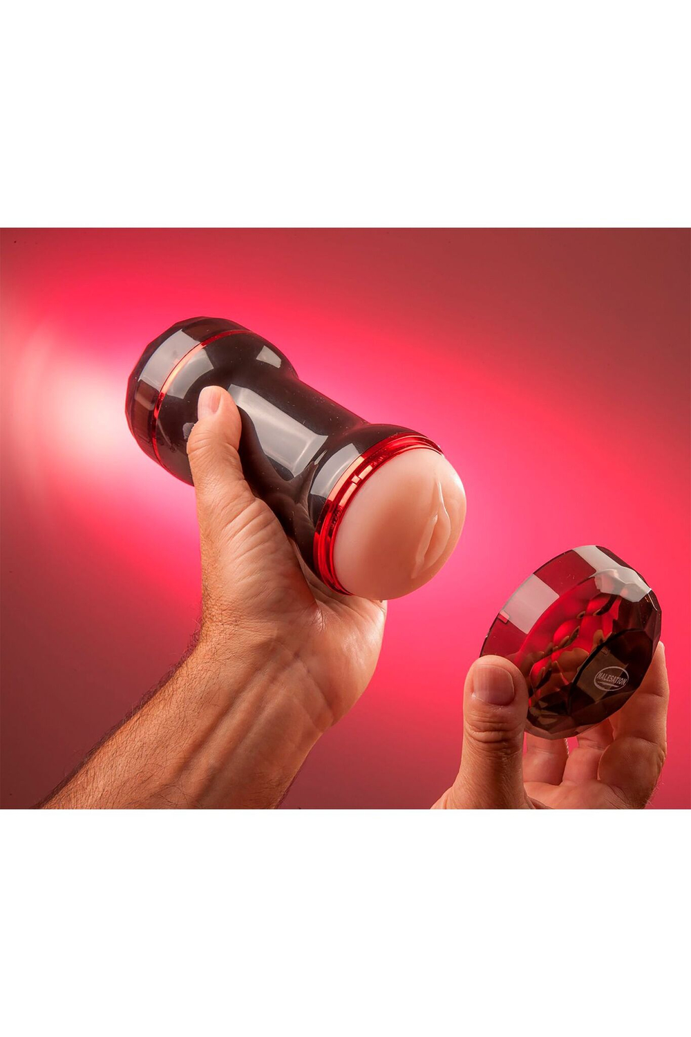 Двусторонний мастурбатор в колбе Double Joy (Цвет: телесный)