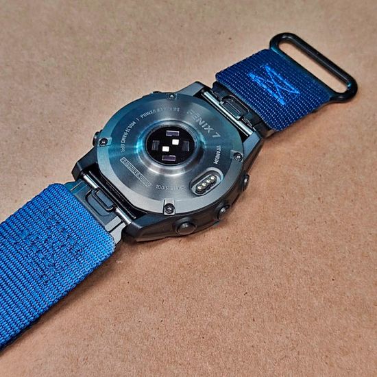 Нейлоновый ремешок Hemsut Rugged 22 мм для Garmin Fenix 7 6 5, Epix Gen 2 47mm, MARQ, Instinct, Forerunner (Темно-синий)