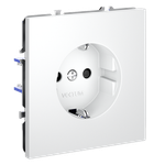 Розетка встраиваемая VOLTUM S70 с заземлением и защитными шторками, 16А, (белый матовый)