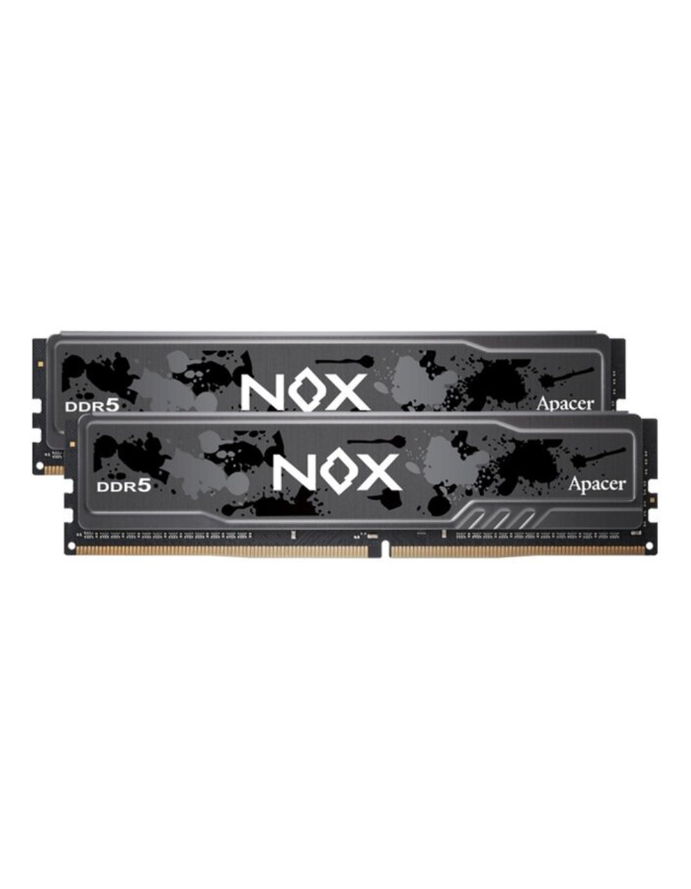 Apacer DDR5 32GB 5600MHz DIMM NOX Black Gaming Memory (PC5-44800) CL40 1.25V (Retail) 2048*8 Kit (2x16GB) Heat Sink (Retail) 3 years (AH5U32G56C522MBAA-2)