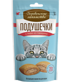 Деревенские лакомства Для кошек Подушечки с пюре из говядины 30гр.