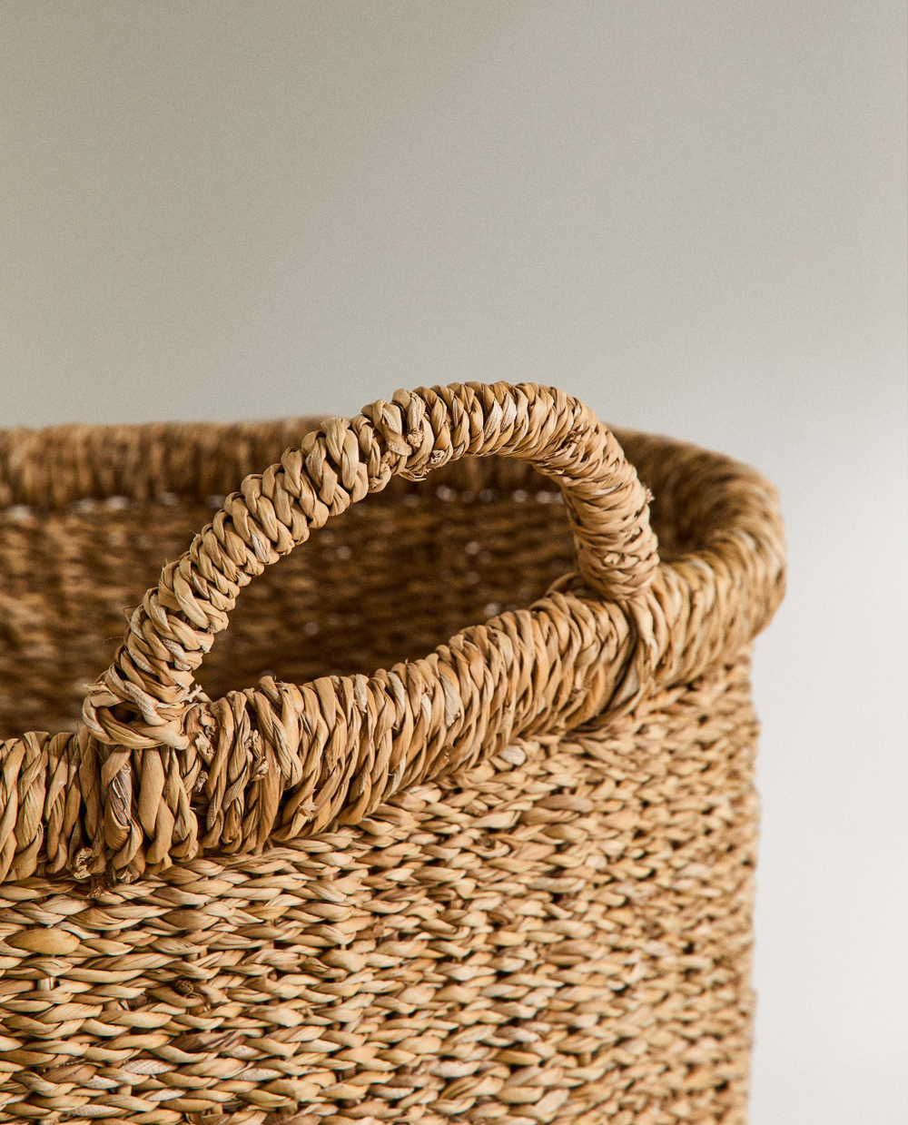 Zara Home Корзина из морской травы, цвет коричневый, 40 см · 2130/049