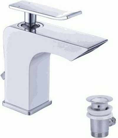 смеситель умывальник LEMARK Contest монолитный, хром/белый LM5806CW