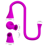 Двусторонний стимулятор Romance 3-in-1 - с вибрацией и функцией всасывания (Цвет: лиловый)