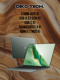 Ноутбук HONOR MagicBook Art 14 2025 / Ultra 5 225H / 32GB / 1TB / GREEN