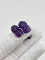 Серьги кольца из фиолетового пластика